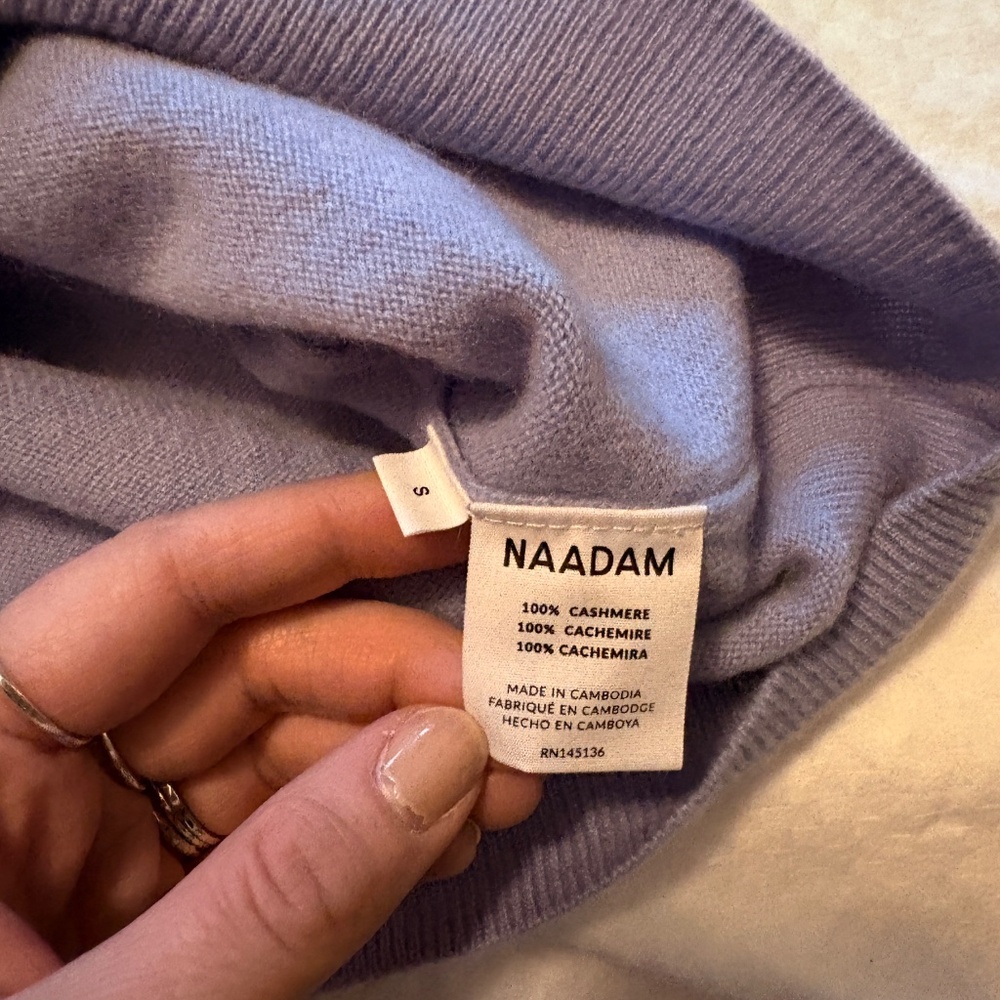 Lilac NAADAM Cashmere Sweater S - Picture 4 of 4